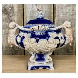 Norleans Italian Ceramic Cobalt Blue and Gold Cher