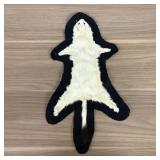Ermine Taxidermy Pelt Mount on Scalloped Felt Back