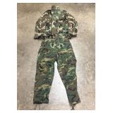 Two Pieces of US Military Woodland Camouflage Cold