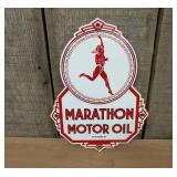 APS Signs 57 Marathon Motor Oil Die-Cut Porcelain