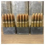 Three M1 Garand En-Bloc Clips with .30-06 Springfi
