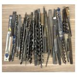 An Assortment of Vintage Steel Auger Bits and Meta