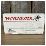 Winchester 45 Auto 230 Grain Full Metal Jacket Tar