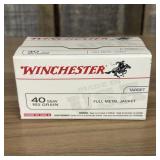 Winchester 40 S&W 165 Grain Full Metal Jacket Ammu