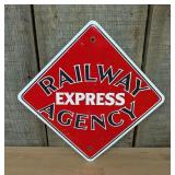 Railway Express Agency Porcelain Enamel Advertisin