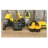 An Assortment of DeWalt Cordless Power Tools and C
