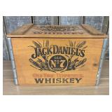Jack Daniel's Wooden Storage Crate with Hinged Lid