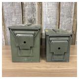 Two US Military Surplus Steel Ammunition Cans