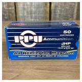 PPU 44 Remington Magnum JHP Ammunition 50 Cartridg