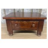 Antique Dovetailed Walnut Countertop Chest with Tu
