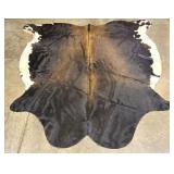 Large Natural Tri-Color Brindle Cowhide Rug
