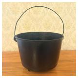 Antique Three Legged Cast Iron Pot with Bail Handl