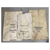Three Vintage US Mint and Kentucky Bank Canvas Cur