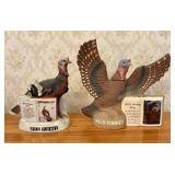 Two Austin Nichols Wild Turkey Bourbon Ceramic Dec