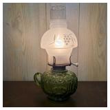 Electrified Green Pressed Glass Moon and Star Patt