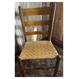 American Ladder-Back Side Chair with Woven Herring