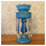 Victorian Turquoise Blue Opaline Glass Mantle Lust