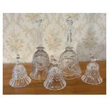 A Collection of Cut Lead Crystal Dinner Bells Feat