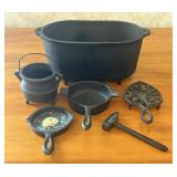 A Collection of Miniature Cast Iron Cookware and K