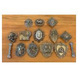 A Collection of Metal Scarf Slides and Decorative