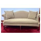 Chippendale Style Mahogany Camelback Sofa with Fre