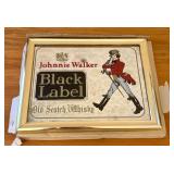 Framed Johnnie Walker Black Label Old Scotch Whisk