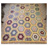 Large Mid-Century Grandmother Flower Garden Hand S