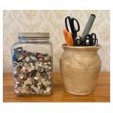 Two Large Vintage Storage Containers with Collecti