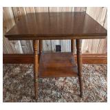 American Traditional Oak Two Tier Parlor Table