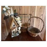 A Trio of Rustic Handcrafted Decorative Tabletop A