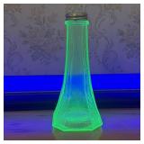 American Uranium Glass Princess Pattern Sugar Shak