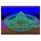 American Green Uranium Glass Citrus Reamer