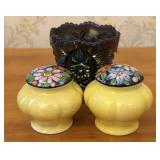 A Pair of Japanese Ceramic Salt and Pepper Shakers