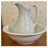 Alfred Meakin England White Ironstone Pitcher and
