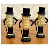 Trio of Vintage Planters Mr. Peanut Plastic Salt a