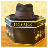 Vintage Dobbs Twenty-Five Dark Brown Felt Fedora w