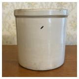 Antique American Salt Glazed Stoneware Crock with