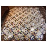 Hand Stitched Cotton Double Wedding Ring Patchwork