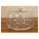 Clear Glass Three Piece Multifunctional Serving Se