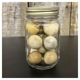 A Collection of Vintage Clay and Stoneware Marbles