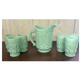 A Set of Westmoreland Jadeite Glass Moon and Star