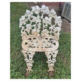 Cast Iron Garden Chair in Grape and Leaf Pattern