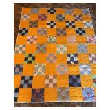 American Patchwork Nine-Patch Scrap Quilt with Saf