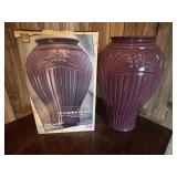 Anchor Hocking Cambridge Plum Glass Floor Vase in