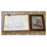 Two Framed Prints Including 1990 Kentucky Derby Fe