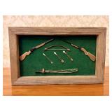 Miniature Hunting and Fishing Themed Shadow Box Wa