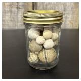 A Collection of Antique Clay and Stone Marbles in