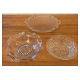 A Trio of American Pressed Glass Serving Bowls