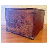 Vintage Booths Distilleries Ltd London Wooden Stor