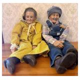 A Pair of Life-Sized Folk Art Grandparent Shelf-Si